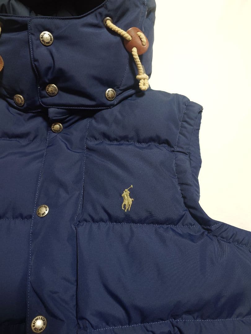 ポロラルフローレン ダウンベスト フード付き 肉厚 レディース