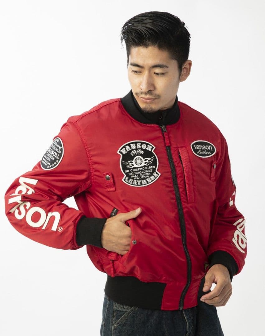 ゆ*き様 VANSON ライダー赤ジャケット