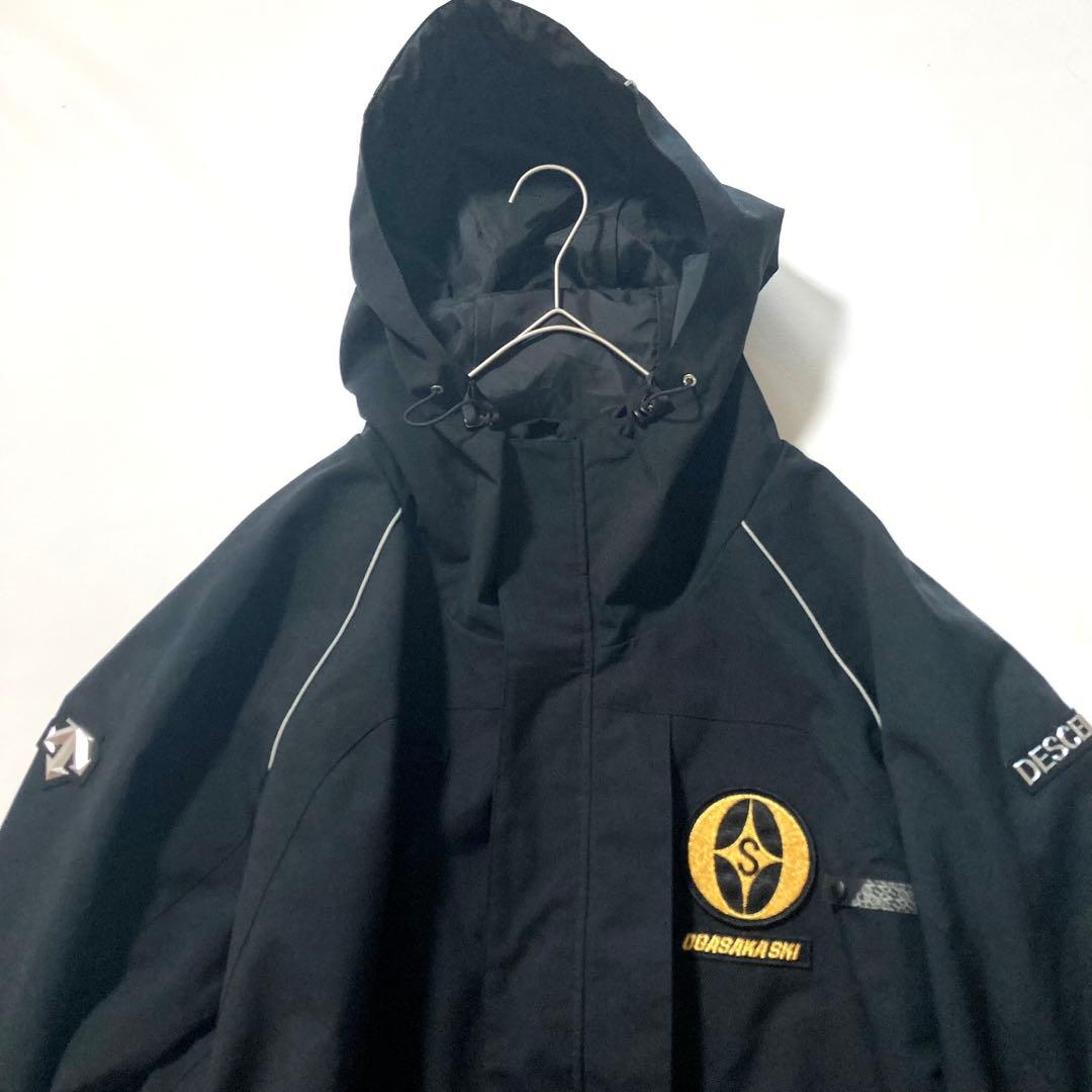 【月優】オガサカスキー デサント　ポンチョ ロングコート 黒 XO