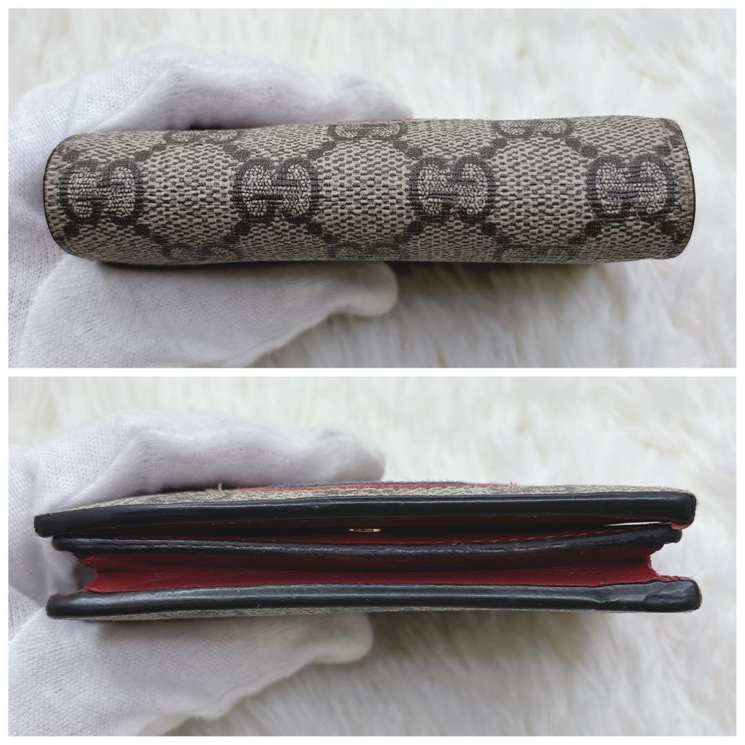 希少/美品✨GUCCI グッチ ミスティックキャット 折り財布 GGスプリーム