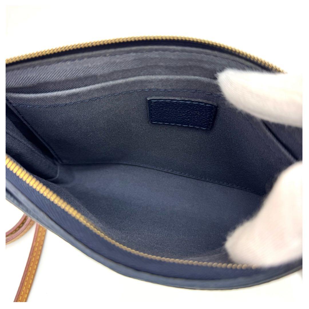 ルイヴィトン モノグラム パラス クラッチ ショルダーバッグ ネイビー