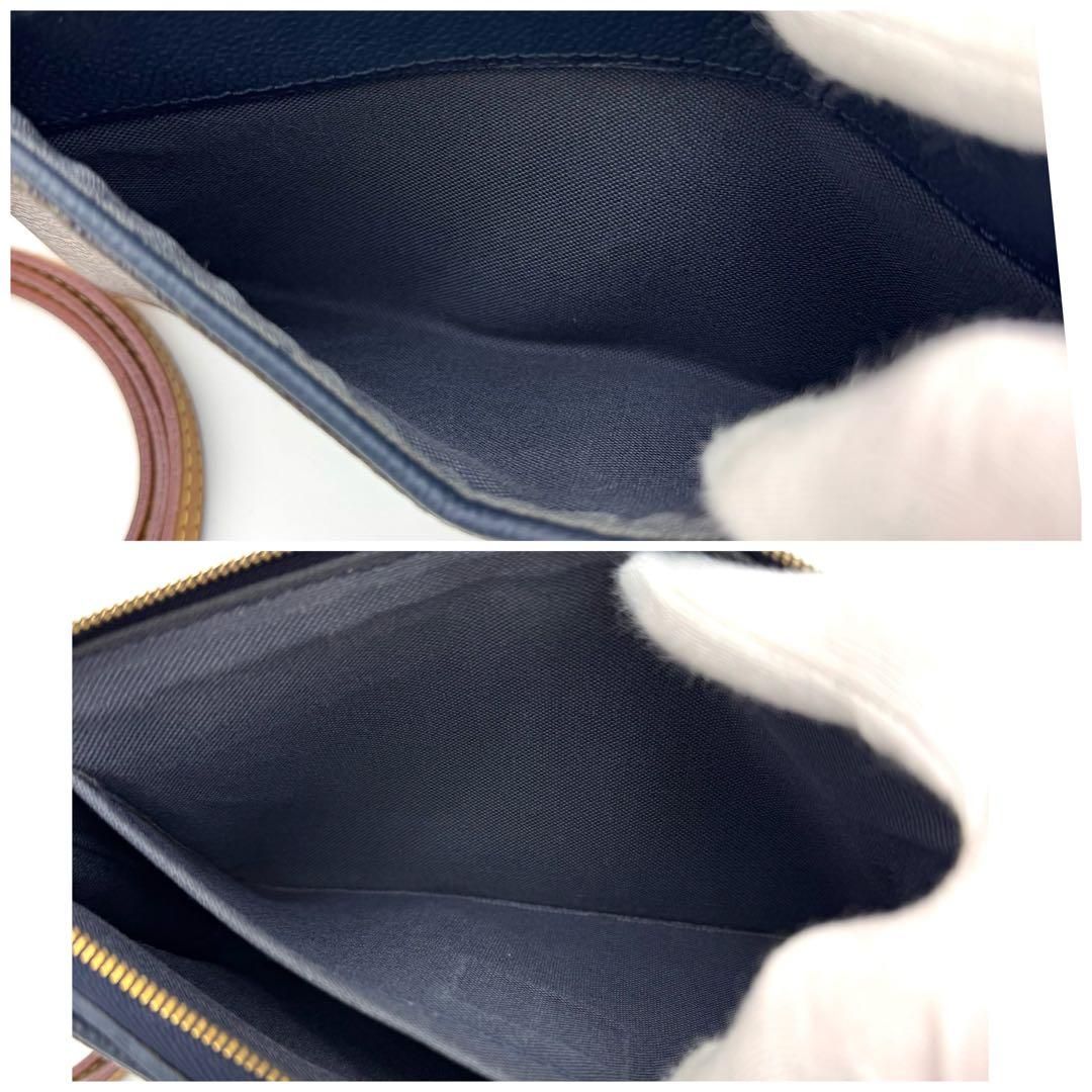 ルイヴィトン モノグラム パラス クラッチ ショルダーバッグ ネイビー