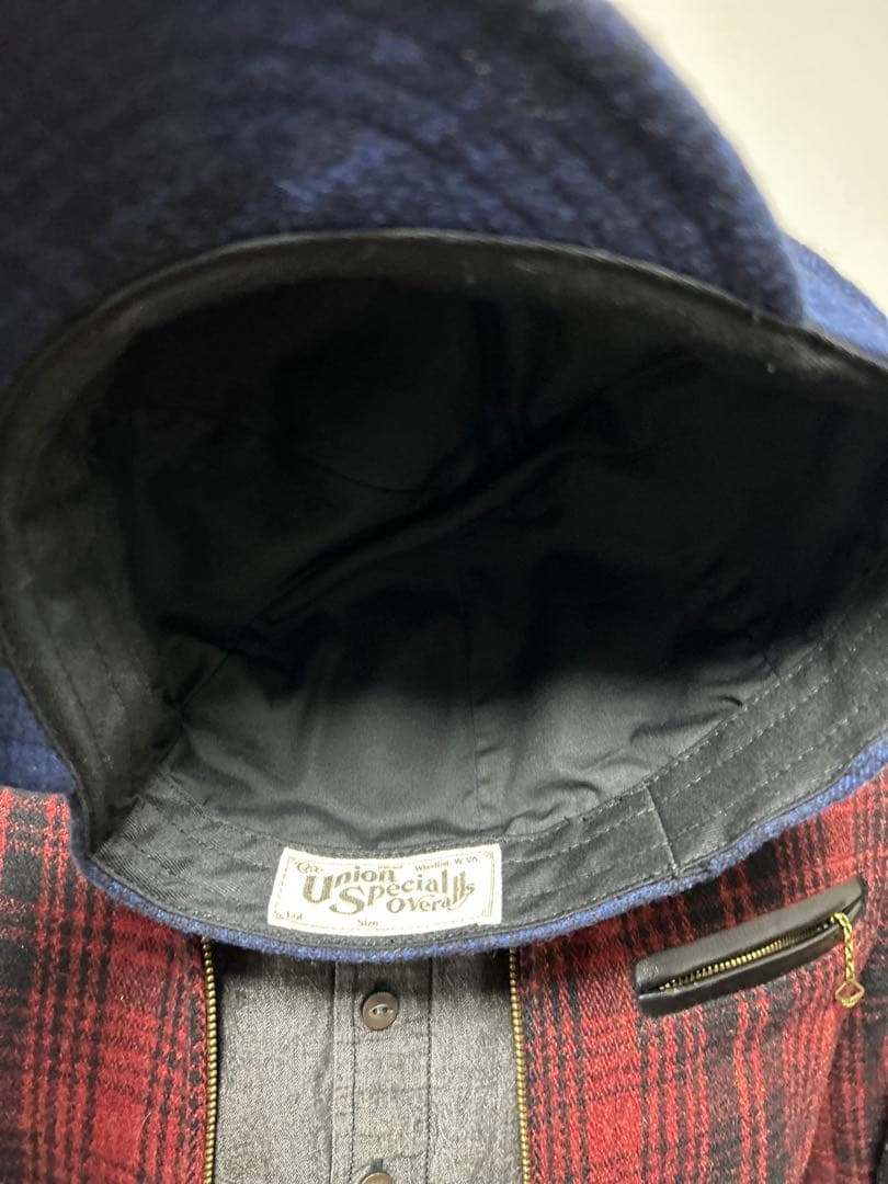 激レア　FREEWHEELERS ガスリー　ウールチェック　ブラック　ネイビー