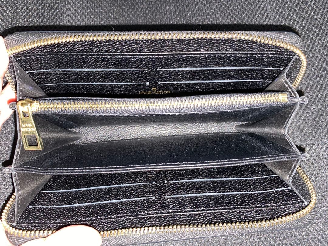 Louis Vuitton ファスナー式財布 ブラック/イエロー