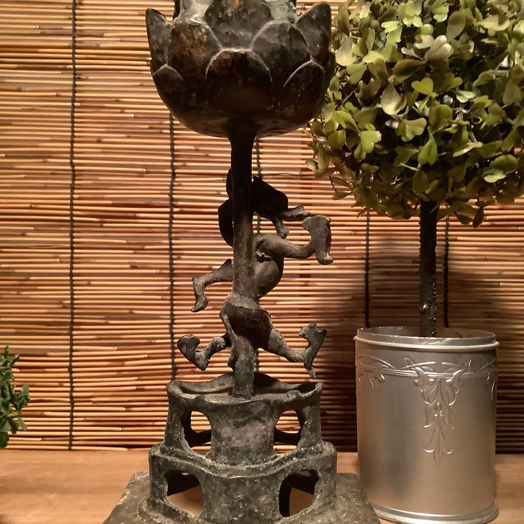 中国・北魏「天上界・阿弥陀如来」龍神・隋・唐・三重方形座・鍍金黄銅