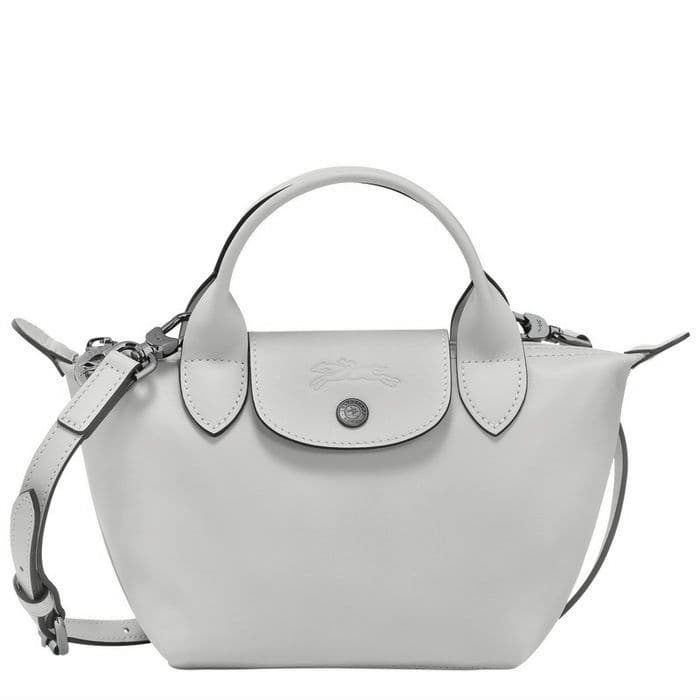 LONGCHAMP プリアージュ キュイール 2wayバッグ XS グレー