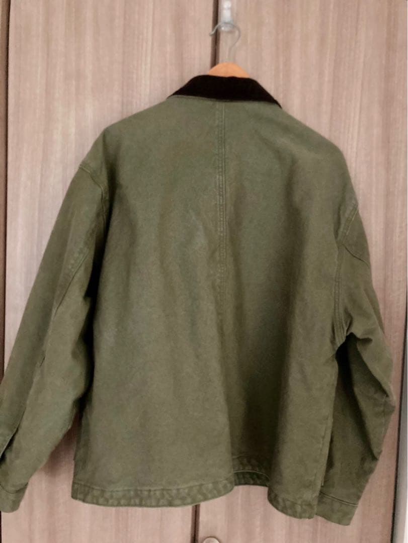 【美品】cpcm 襟コーデュロイワークジャケット　カーキM