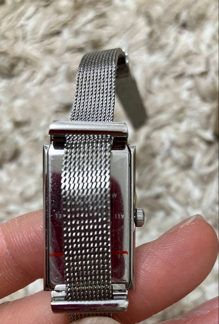 MATOW / マトウ　　スクエア シルバー銀 花/クォーツとエリンジューム