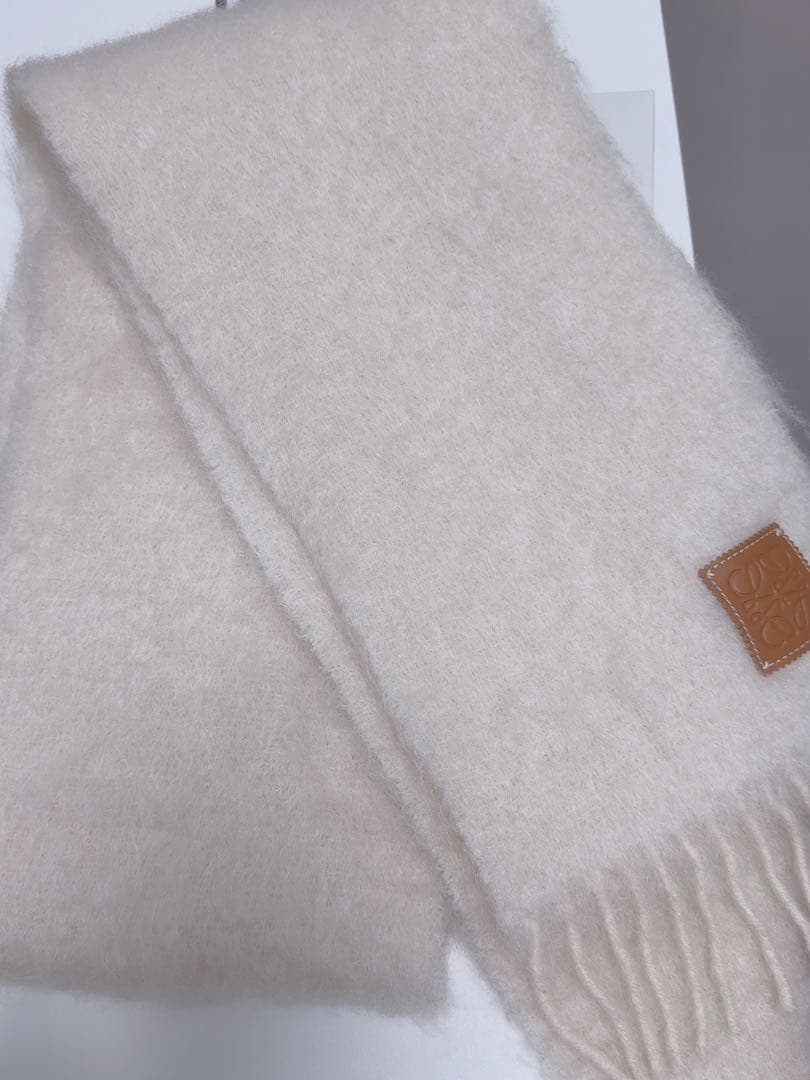 LOEWE モヘア マフラー アイボリー