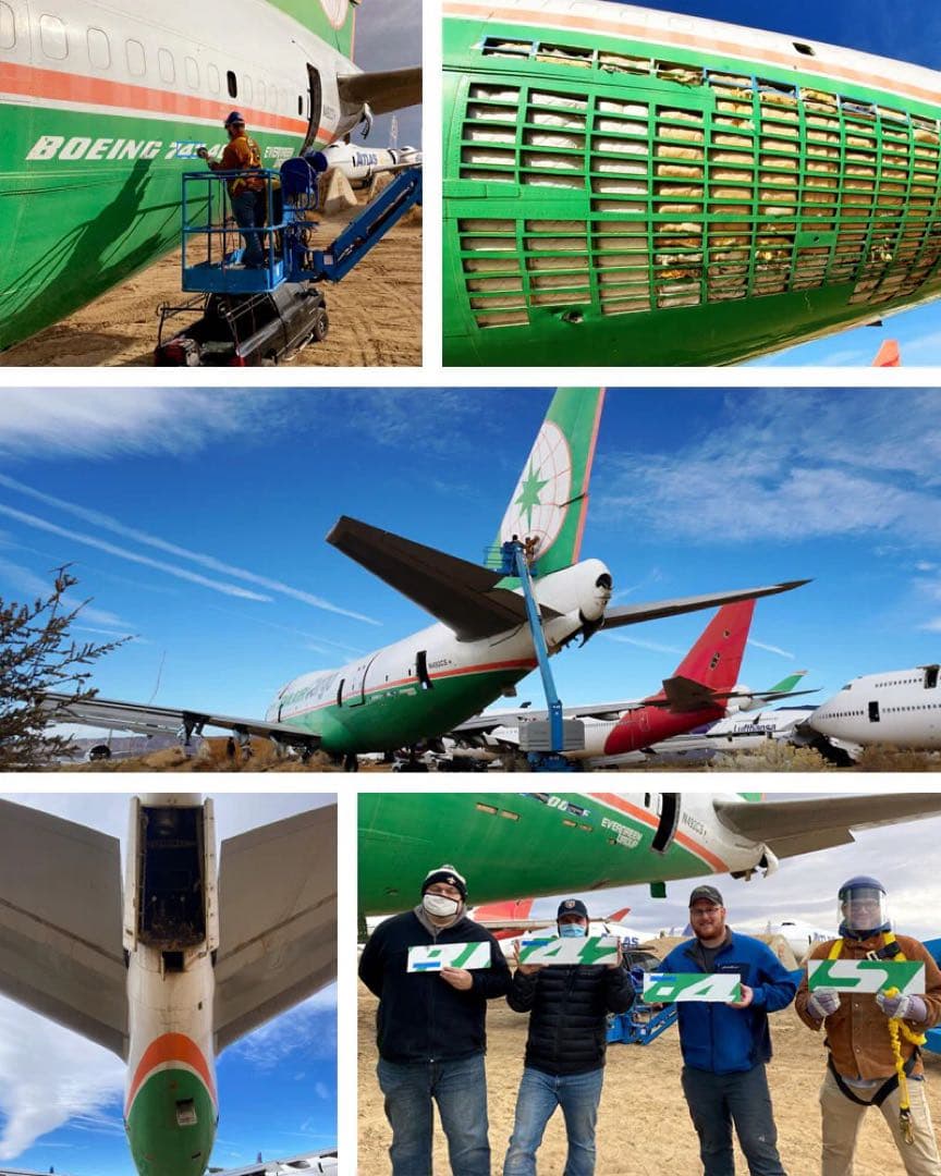 エバー航空Planetags B747 希少なオレンジ色