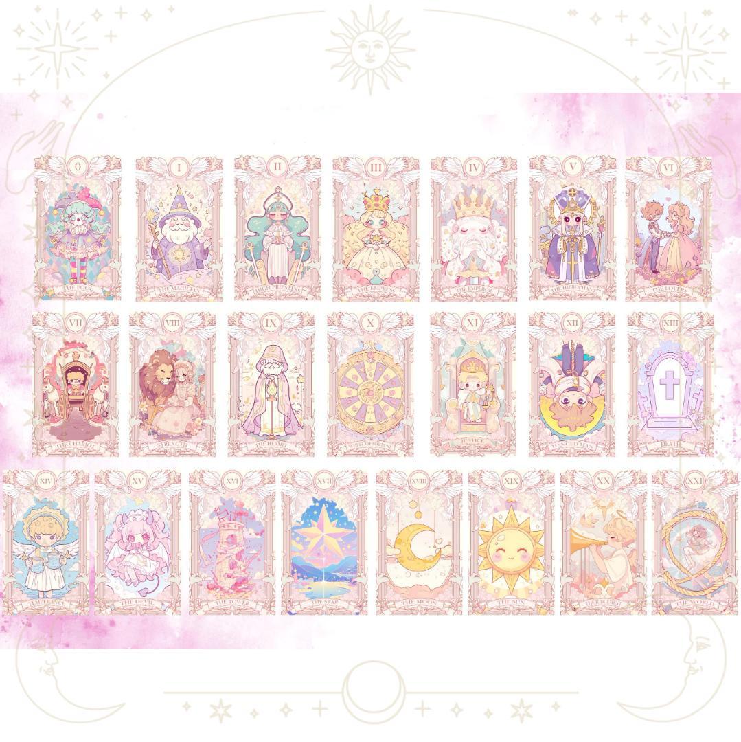 【正規品タロットカード】魔法少女の世界観✨ゆめ可愛い＆パステルファンタジーデッキ