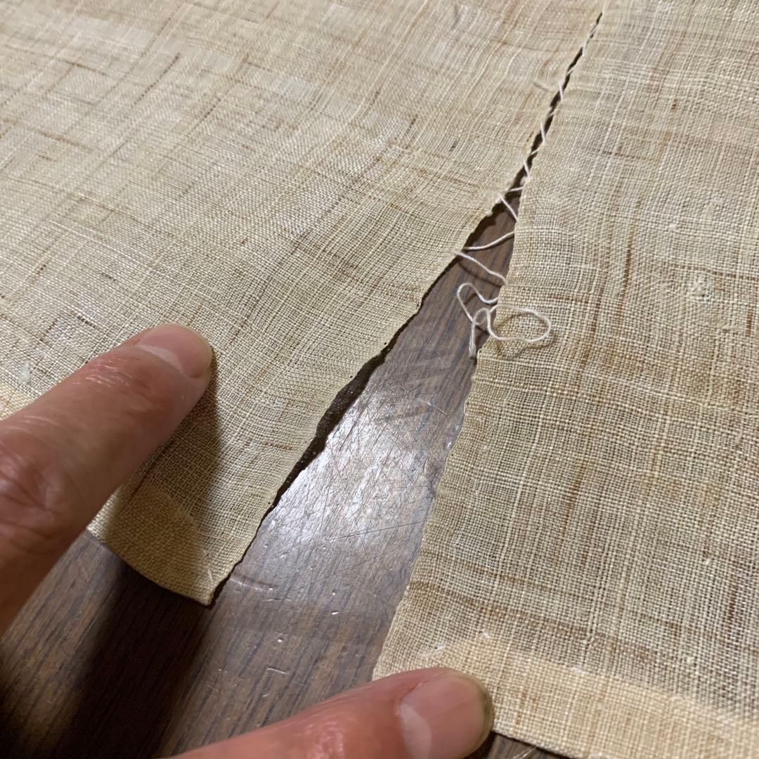 芭蕉布琉球紅型暖簾　手染め紅型染　沖縄　芭蕉紙　木箱入り　留美子 佐藤出品