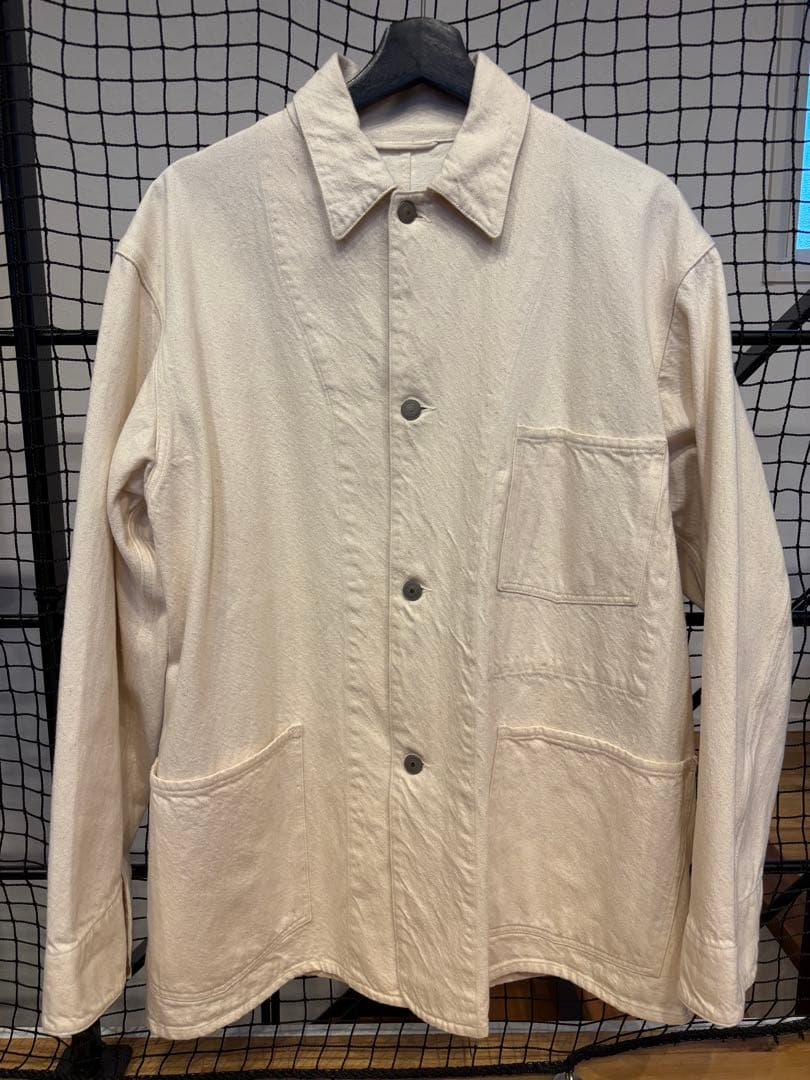 Comoli コモリ　カバーオールジャケット　ホワイト