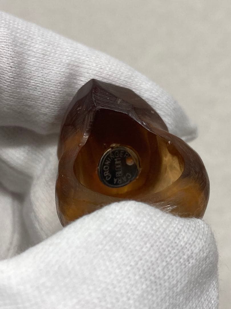 Z04）天然素材 コハク 琥珀 バングル リング セット