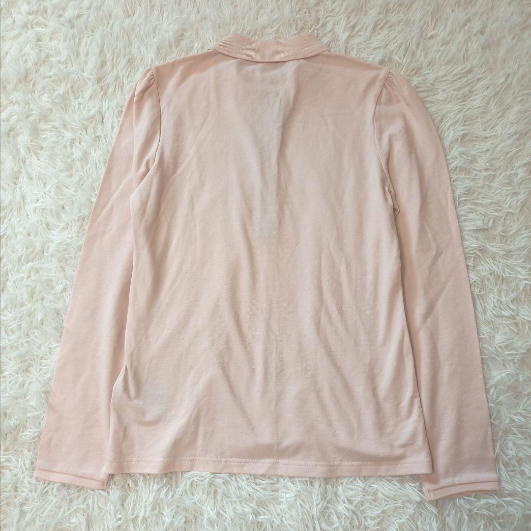 未使用　バーバリーブリット　レディース　長袖ポロシャツ　ピンク　前立ノバチェック