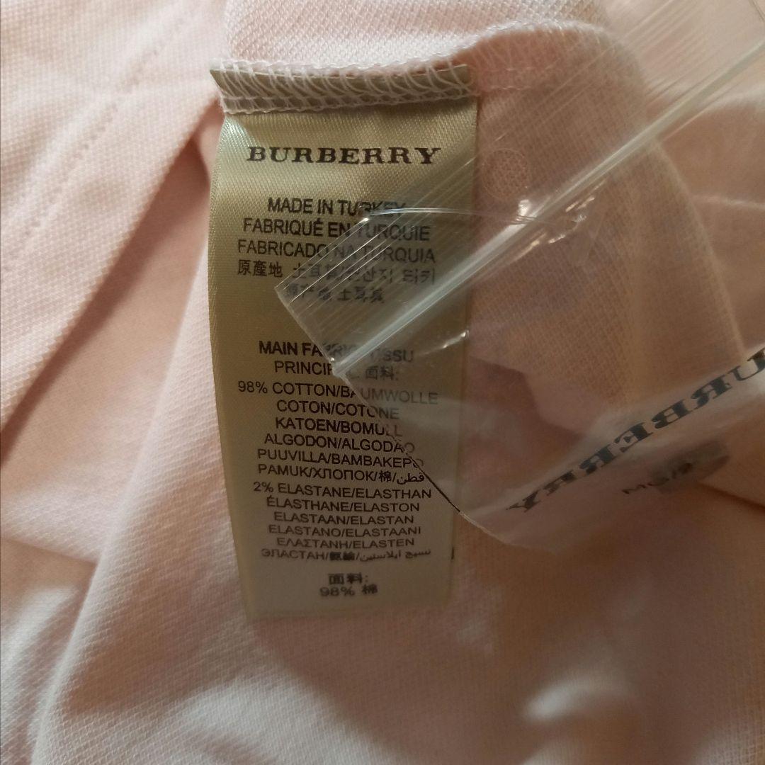 未使用　バーバリーブリット　レディース　長袖ポロシャツ　ピンク　前立ノバチェック