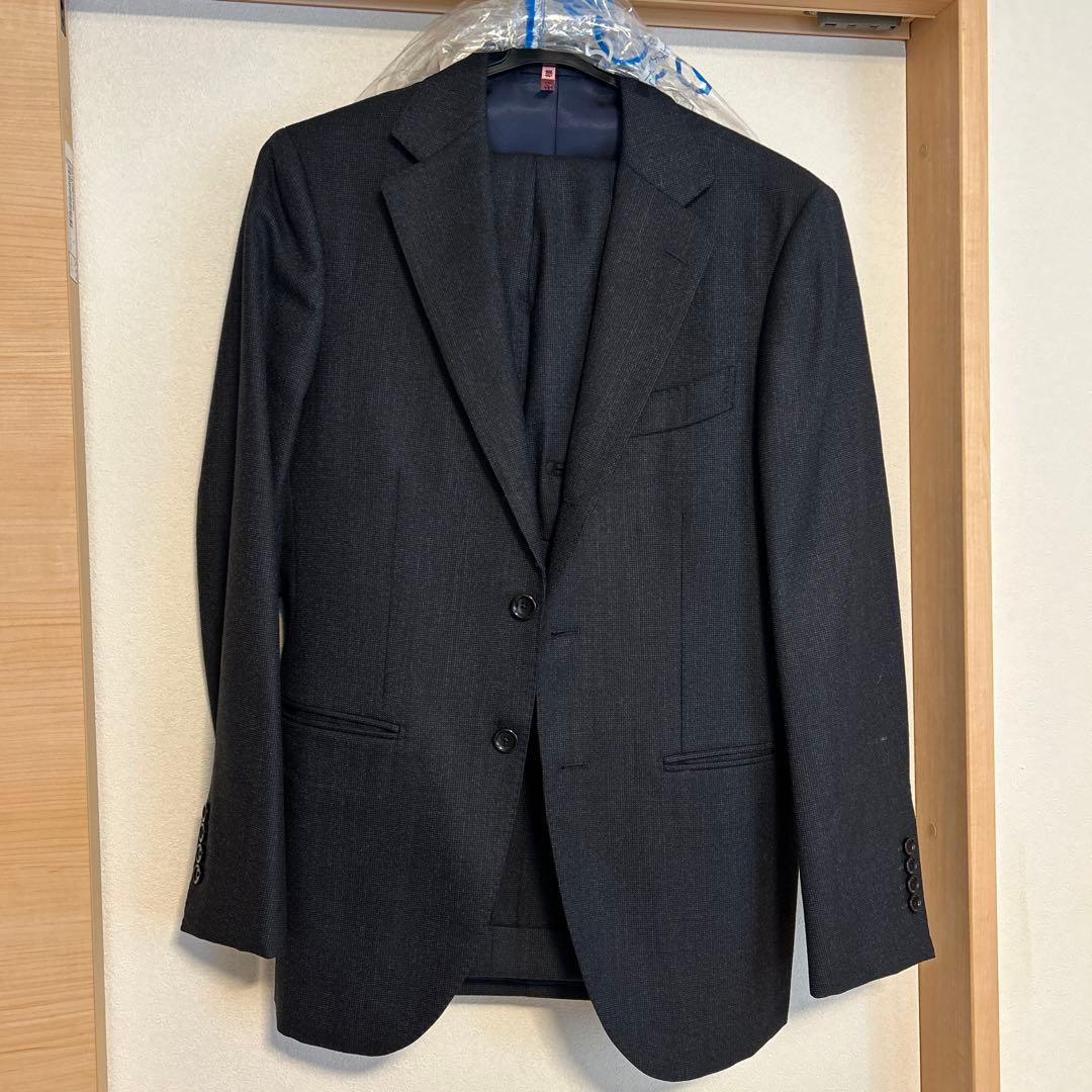 ビームスF ダークネイビー 秋冬 ビジネススーツ クリーニング済