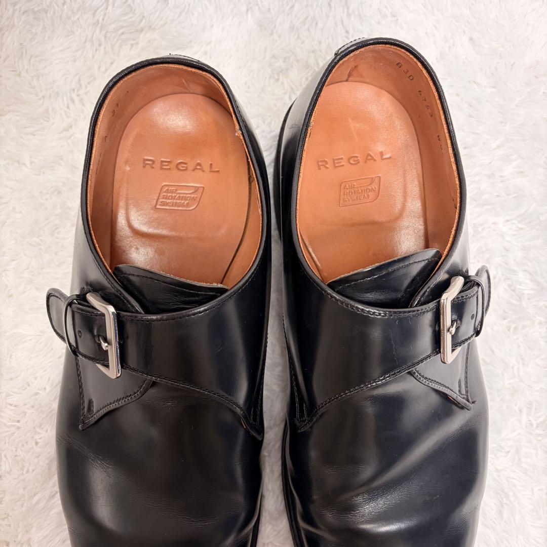 良品✨REGAL リーガルモンクストラップレザー　ブラック　27cm