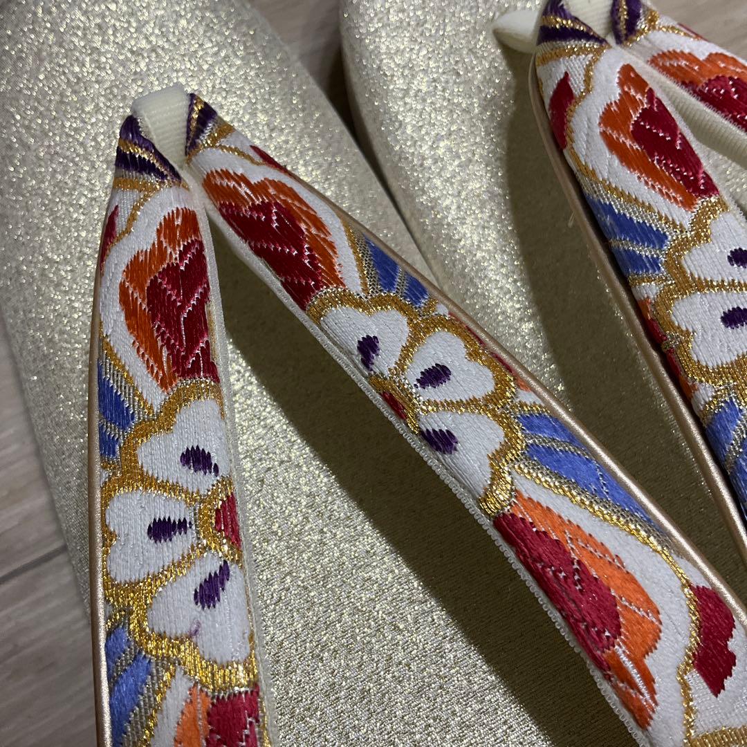 未使用◆御誂◆特選◆一輪館◆白梅◆草履和装バックセット◆本革使用◆24cm