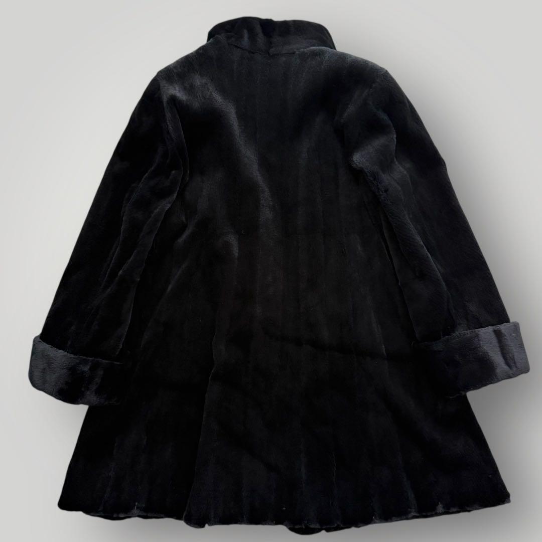 本毛皮☆EMBA シェアードミンク ファーコート ロールアップ 裾周り175㎝