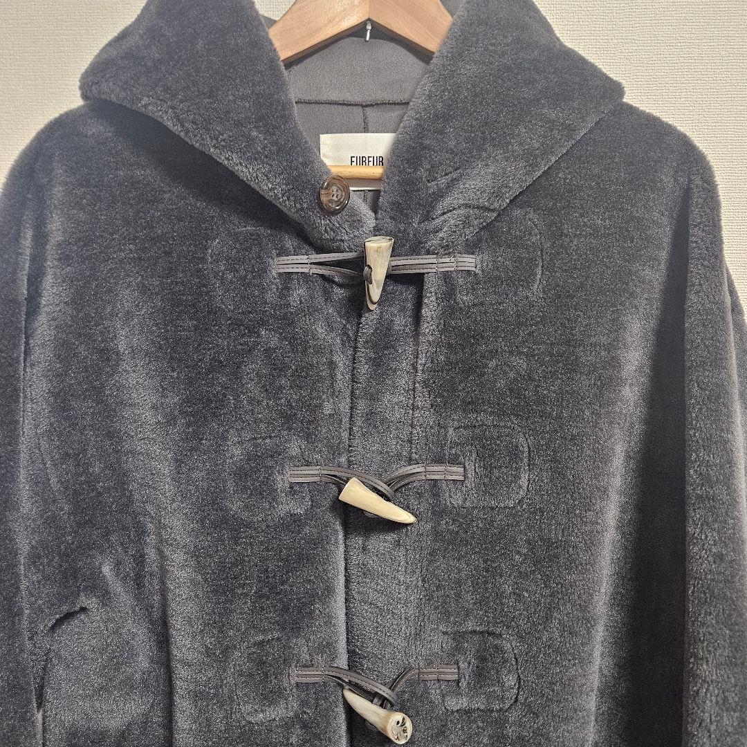 美品　FURFUR ファーファー　ボアダッフルコート グレー　ロング