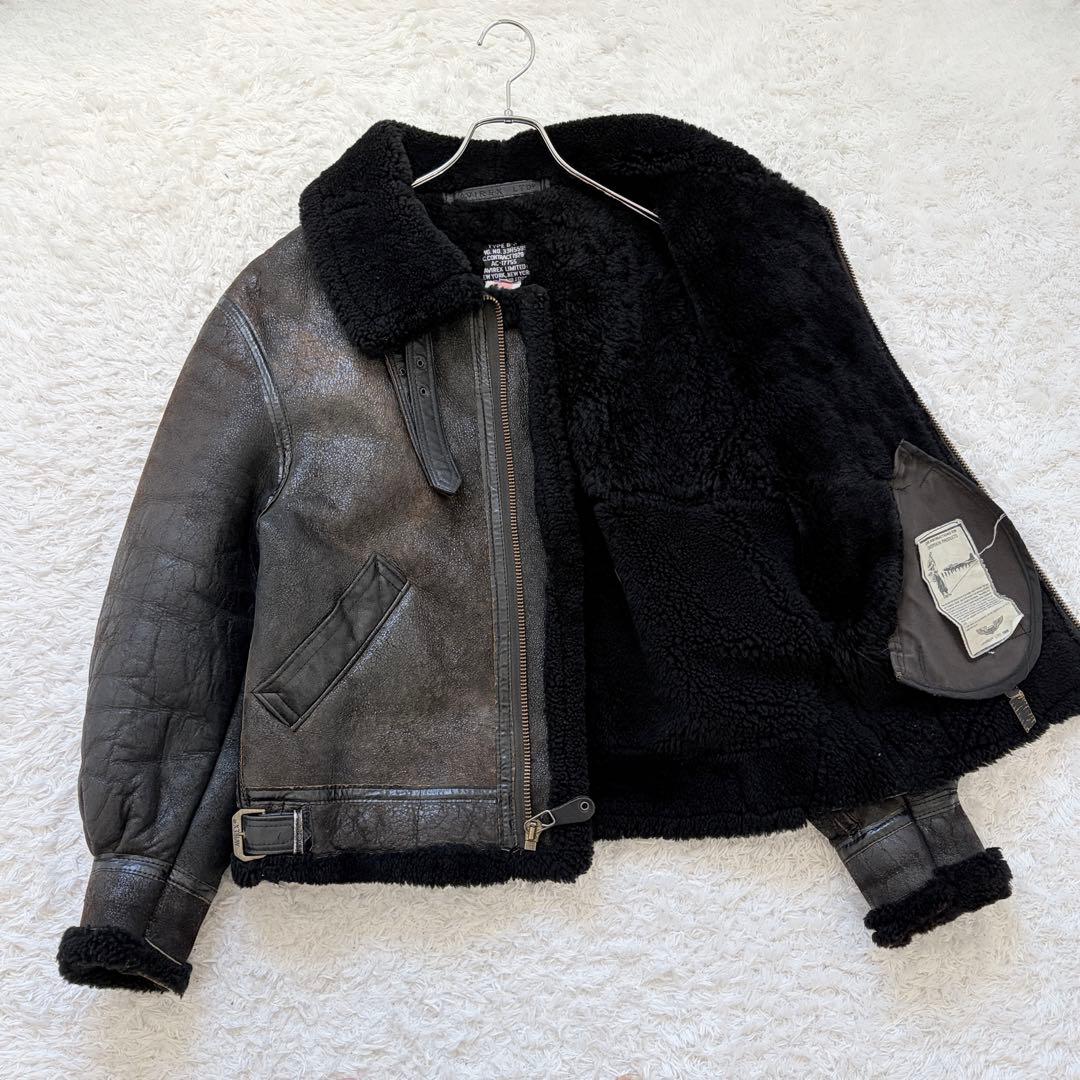 AVIREX B-3 ムートン フライトジャケット 短丈 ヴィンテージ 38