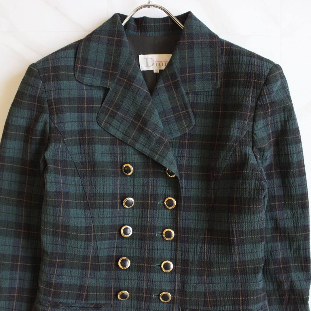 【極美品】Christian Dior シアサッカーナポレオンジャケット M