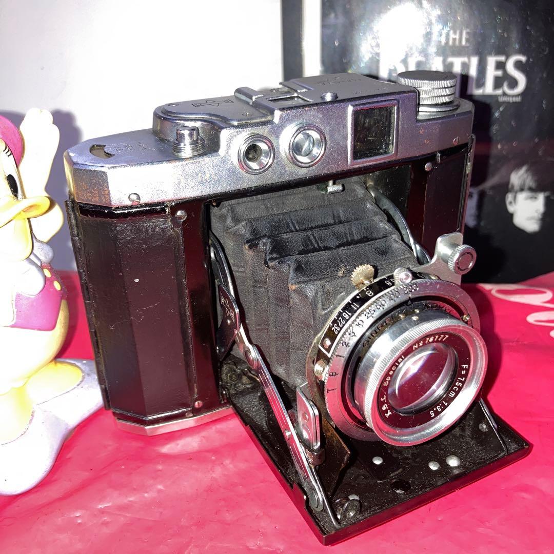 ヴィティージ蛇腹MAMIYA sixレンジファインダー中判カメラ 露出機能動完動