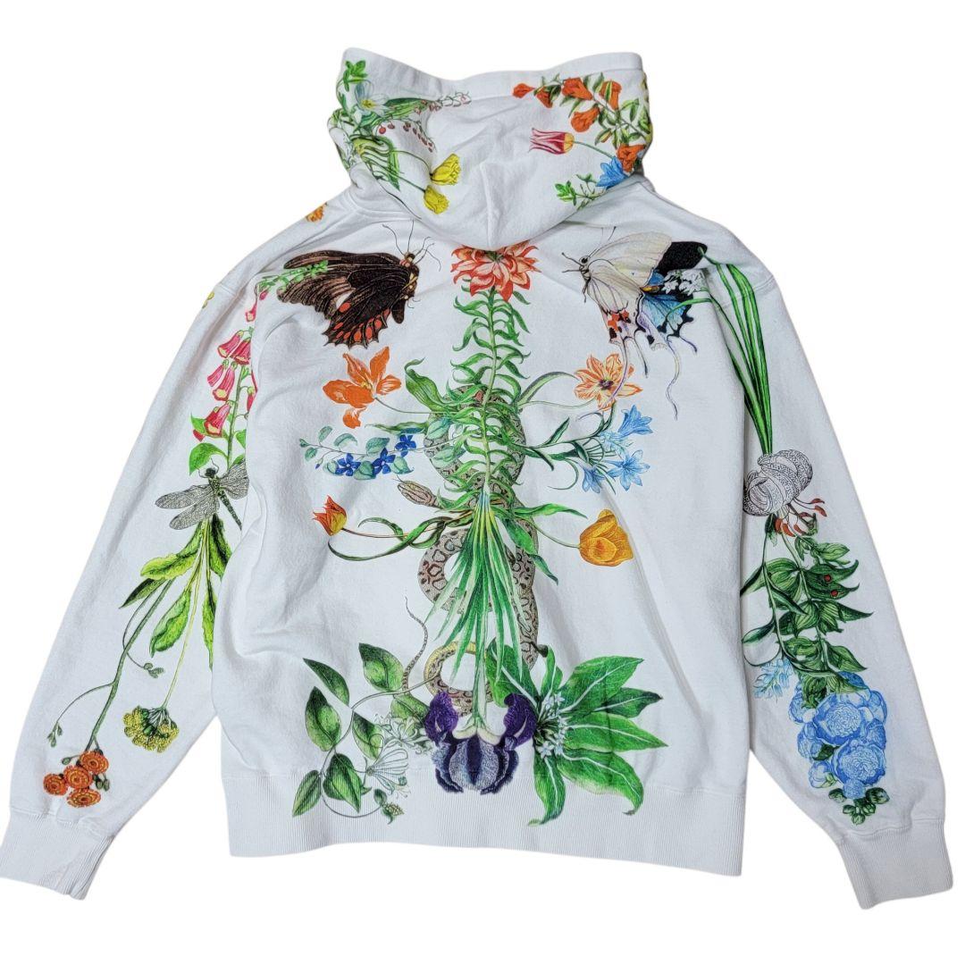 【完売品】あちゃちゅむ AHCAHCUM お花の体ジップパーカー F 白 BIG