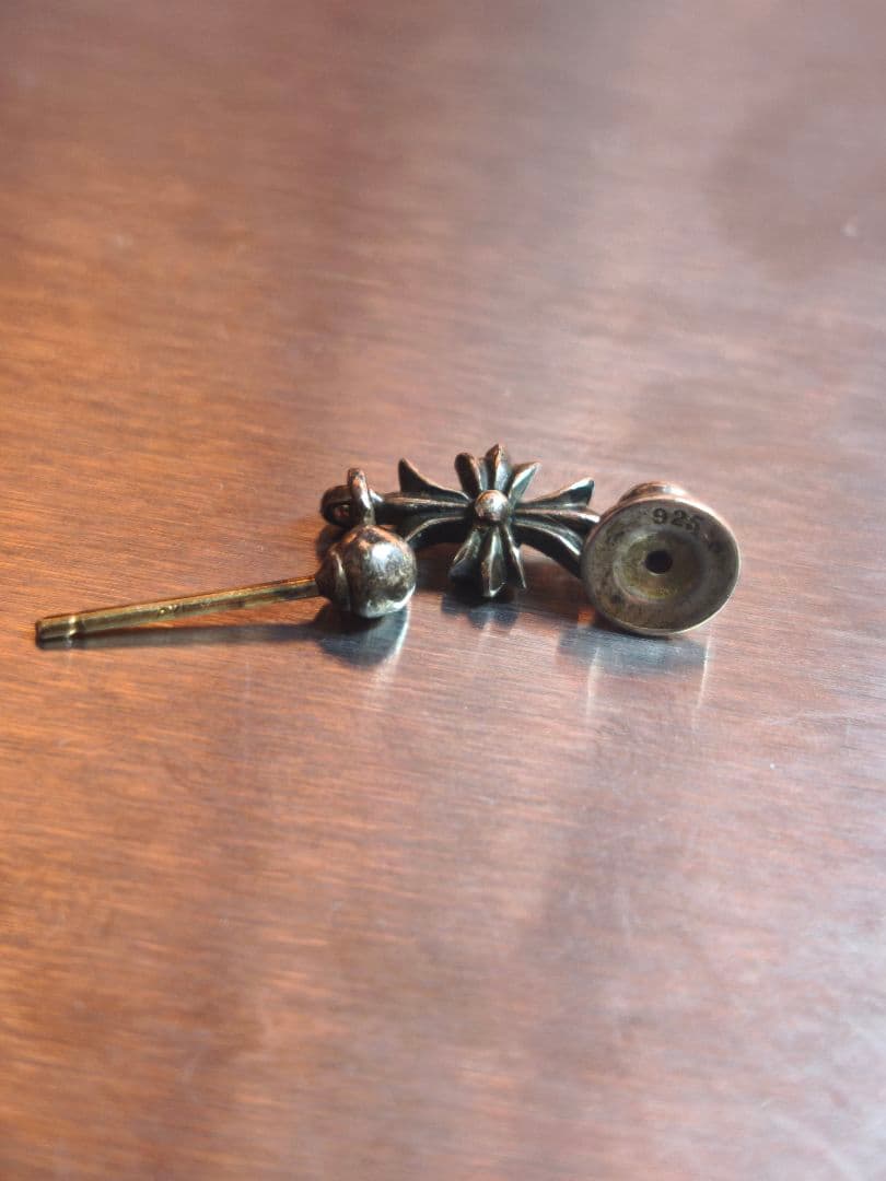 RINKAN鑑定済　最安値　クロムハーツ　タイニーE CHプラスドロップピアス