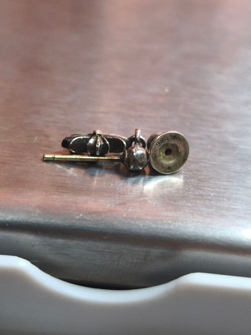 RINKAN鑑定済　最安値　クロムハーツ　タイニーE CHプラスドロップピアス