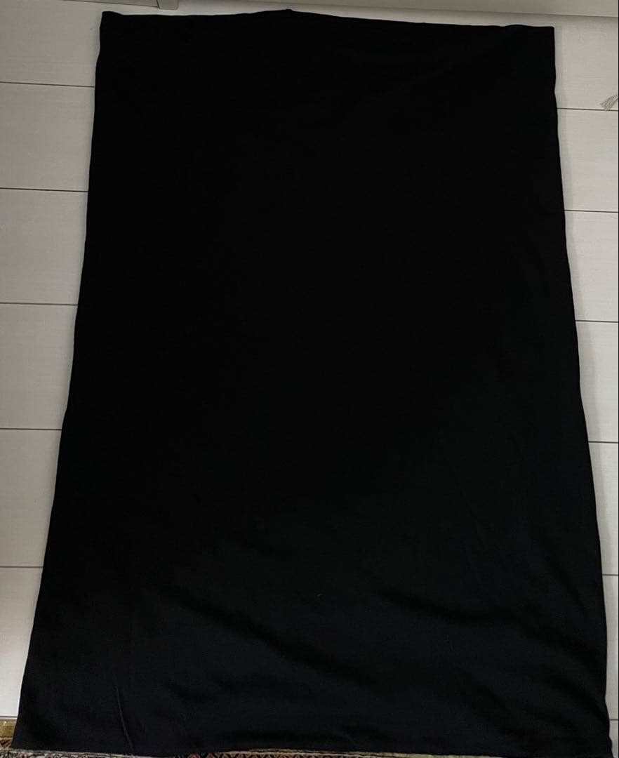 ヨウジヤマモトプールオム　黒いウールのスヌード　マフラー