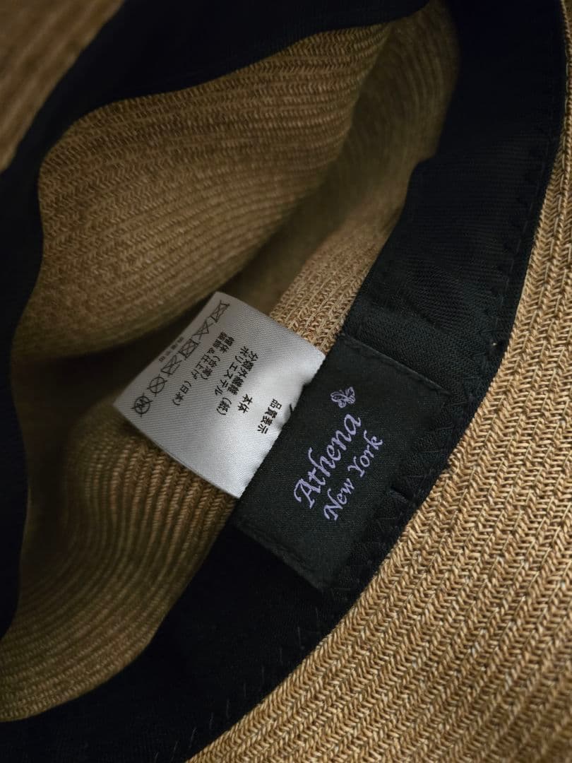 Athena NewYork リボン付き麦わら帽子　アシーナニューヨーク　新品