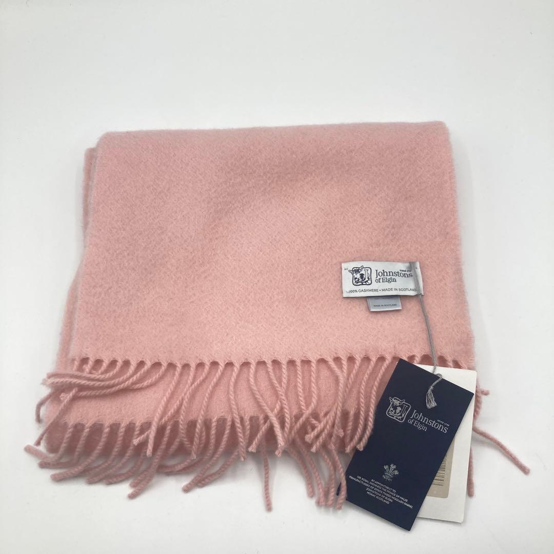 Johnstons of Elgin ピンク　カシミヤ　ストール