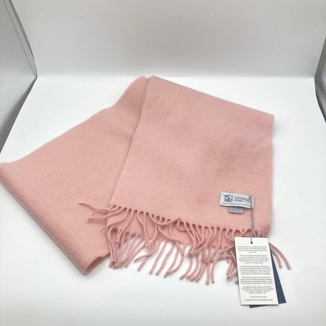 Johnstons of Elgin ピンク　カシミヤ　ストール