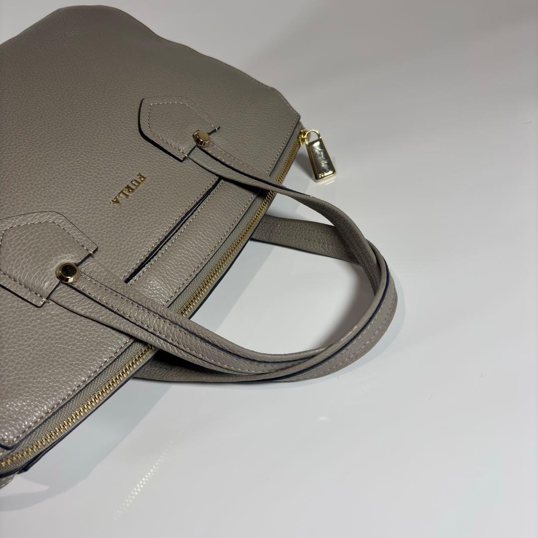 【極美品】 FURLA フルラ ジャダ 2WAY ショルダーバッグ グレージュ