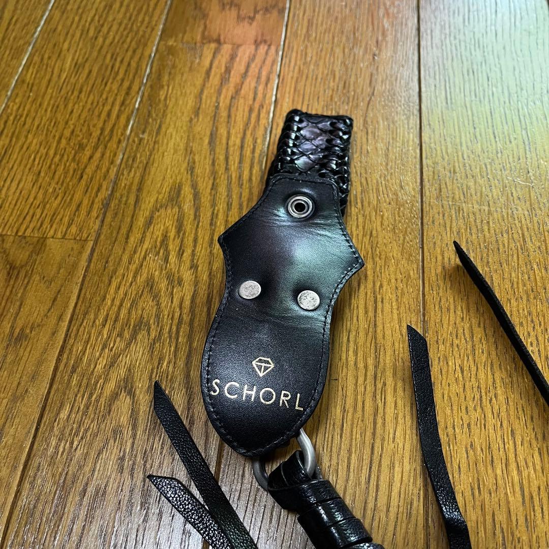 90sy2k SCHORL レザー ウォレットチェーン 日本 上質 アメカジ 黒