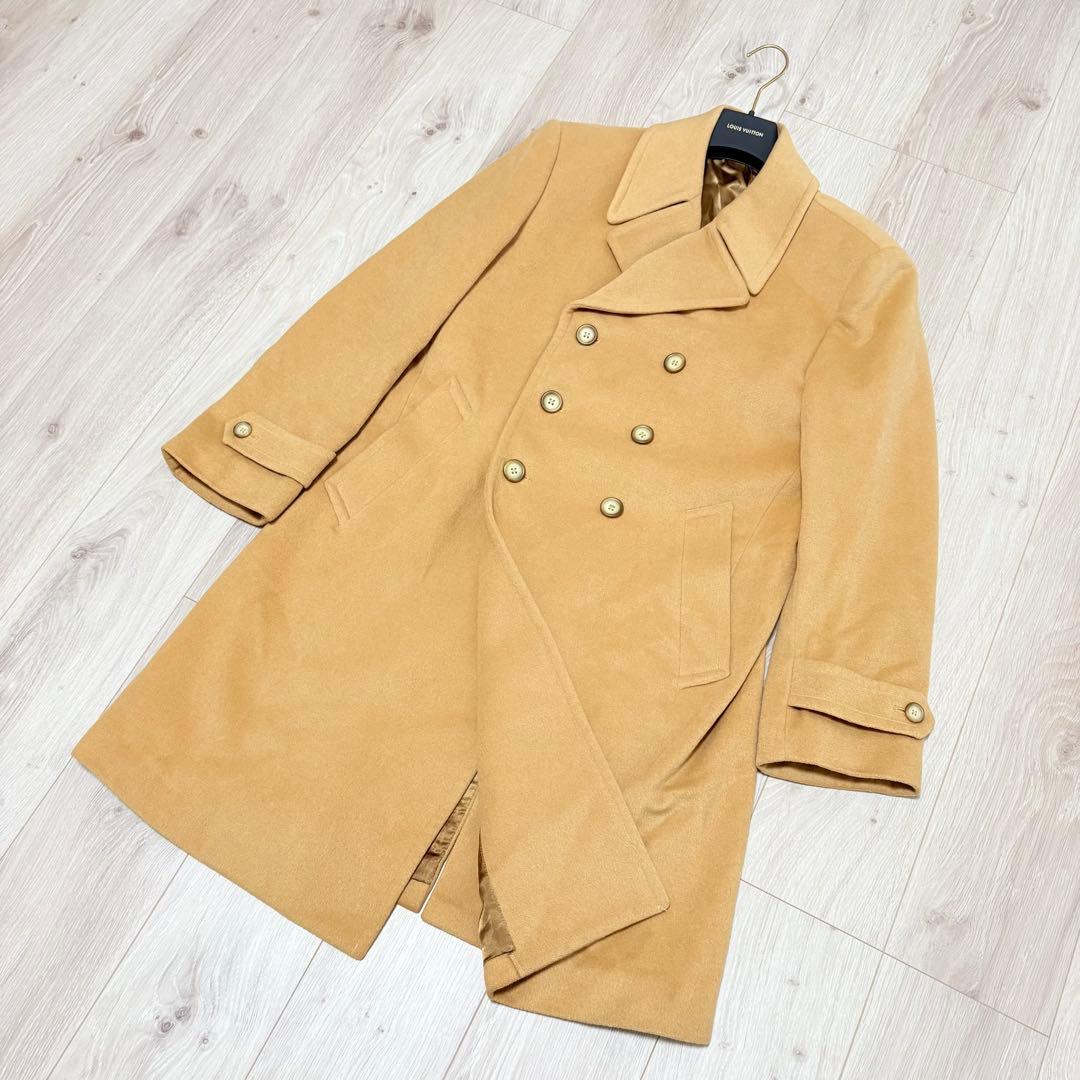 美品✨ポールスミス　ダブルチェスターコート　ロングコート　アンゴラ　キャメル　L