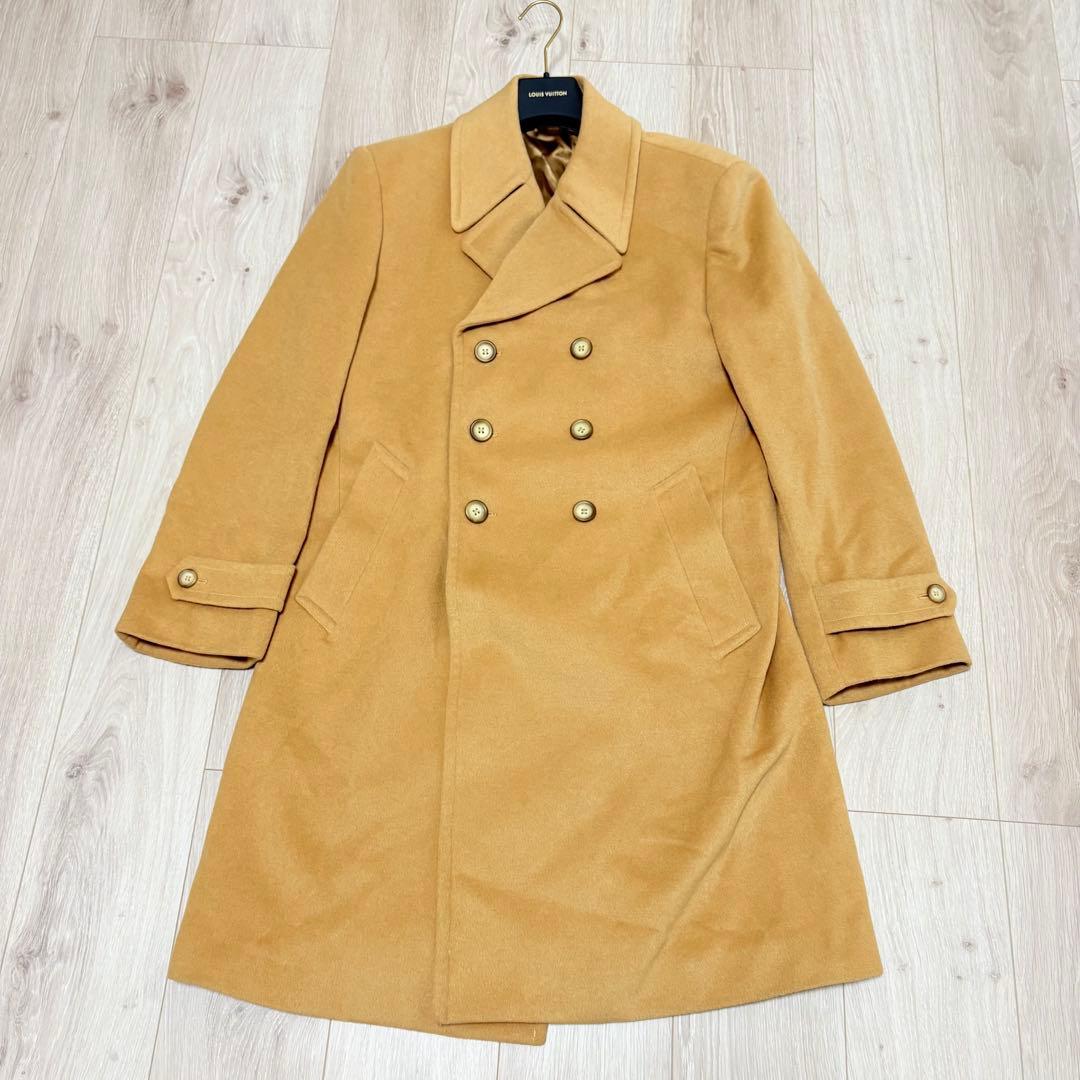 美品✨ポールスミス　ダブルチェスターコート　ロングコート　アンゴラ　キャメル　L
