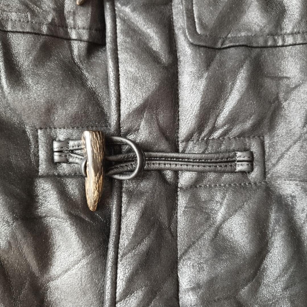 希少美品✨バーバリーブラックレーベル　ムートンダッフルコート　肉厚　ブラック　L