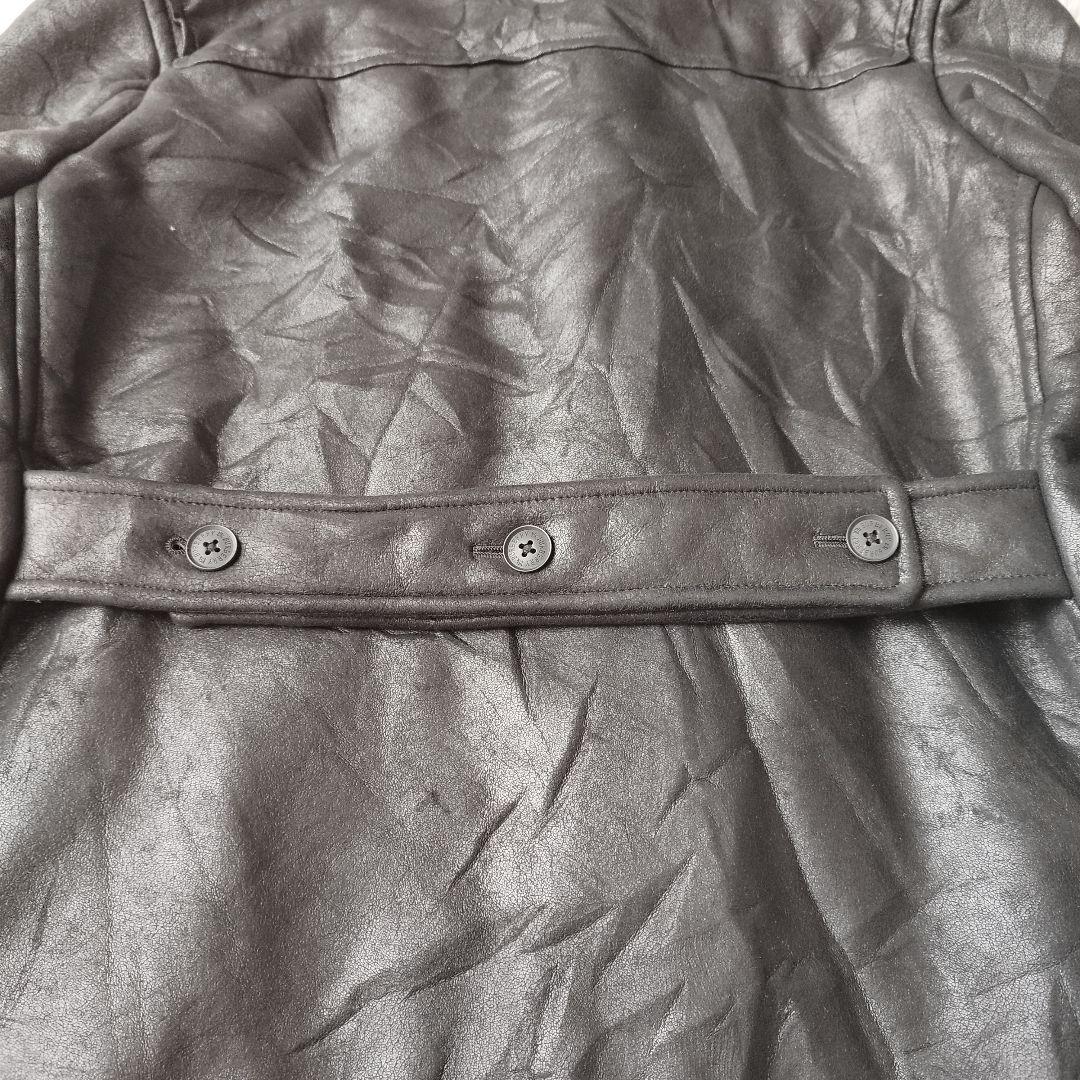 希少美品✨バーバリーブラックレーベル　ムートンダッフルコート　肉厚　ブラック　L