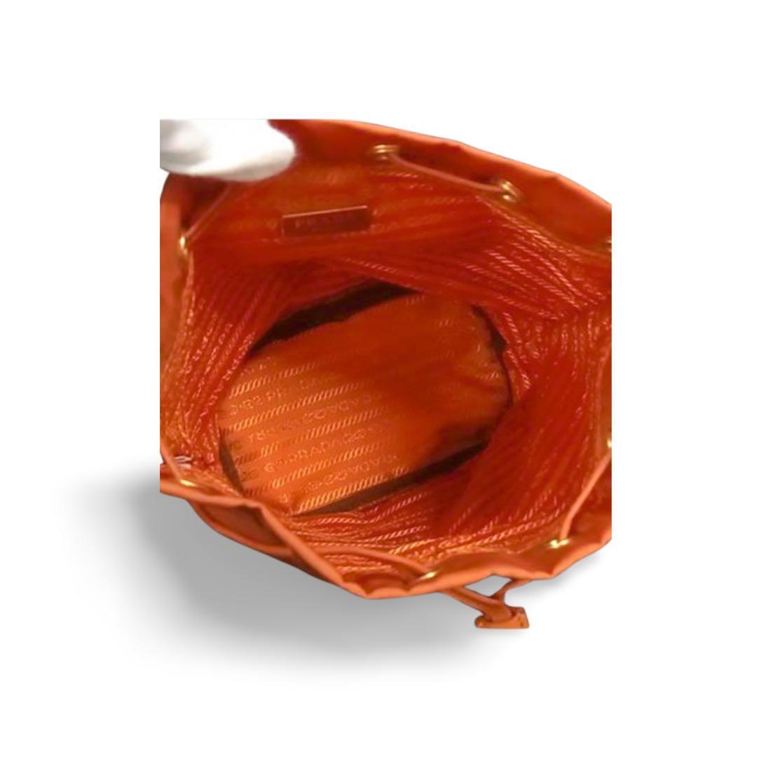 PRADA プラダ 巾着型 マルチポーチ ポーチ オレンジ系