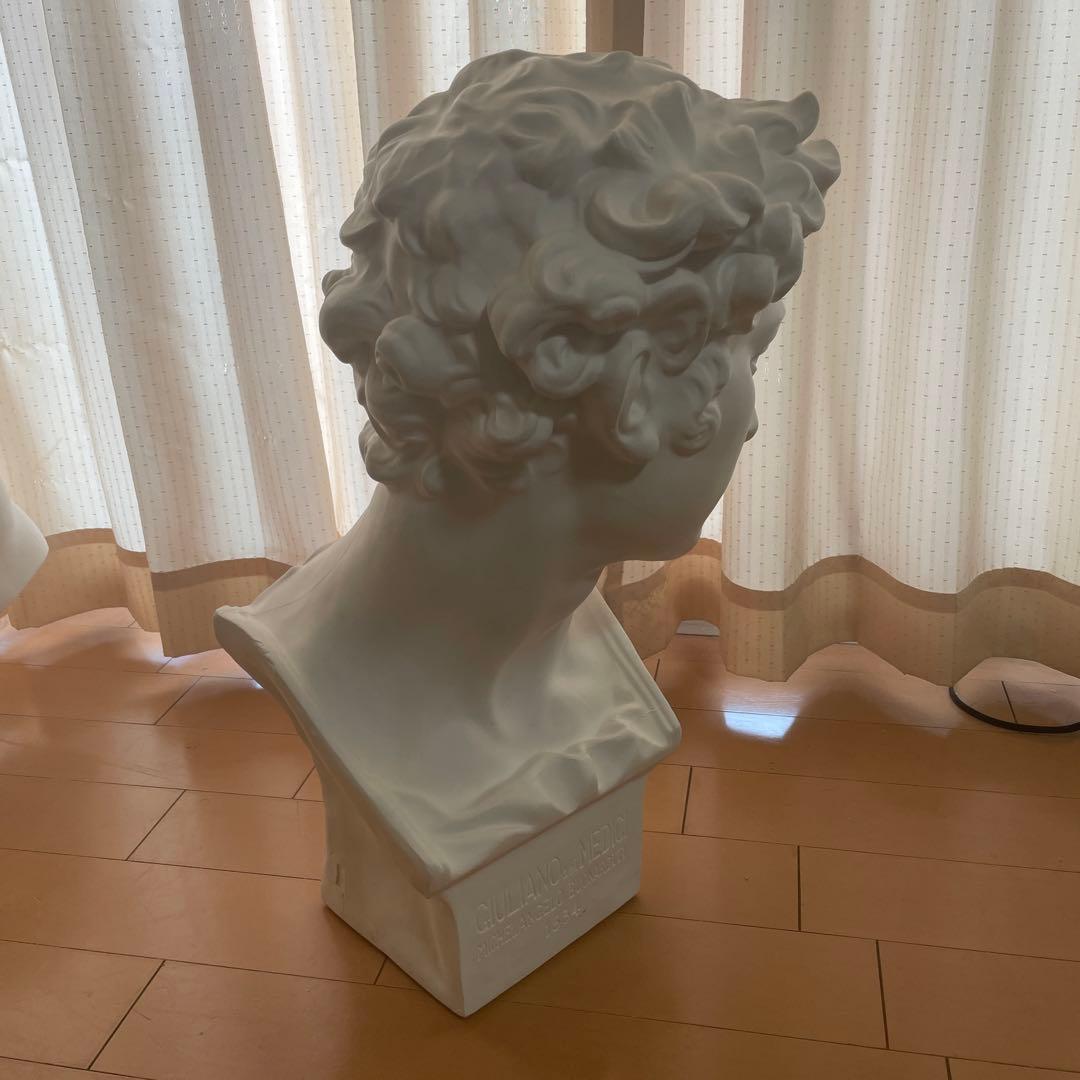 ジュリアーノ・デ・メディチ首像（ミケランジェロ作）石膏像 美術品 インテリア