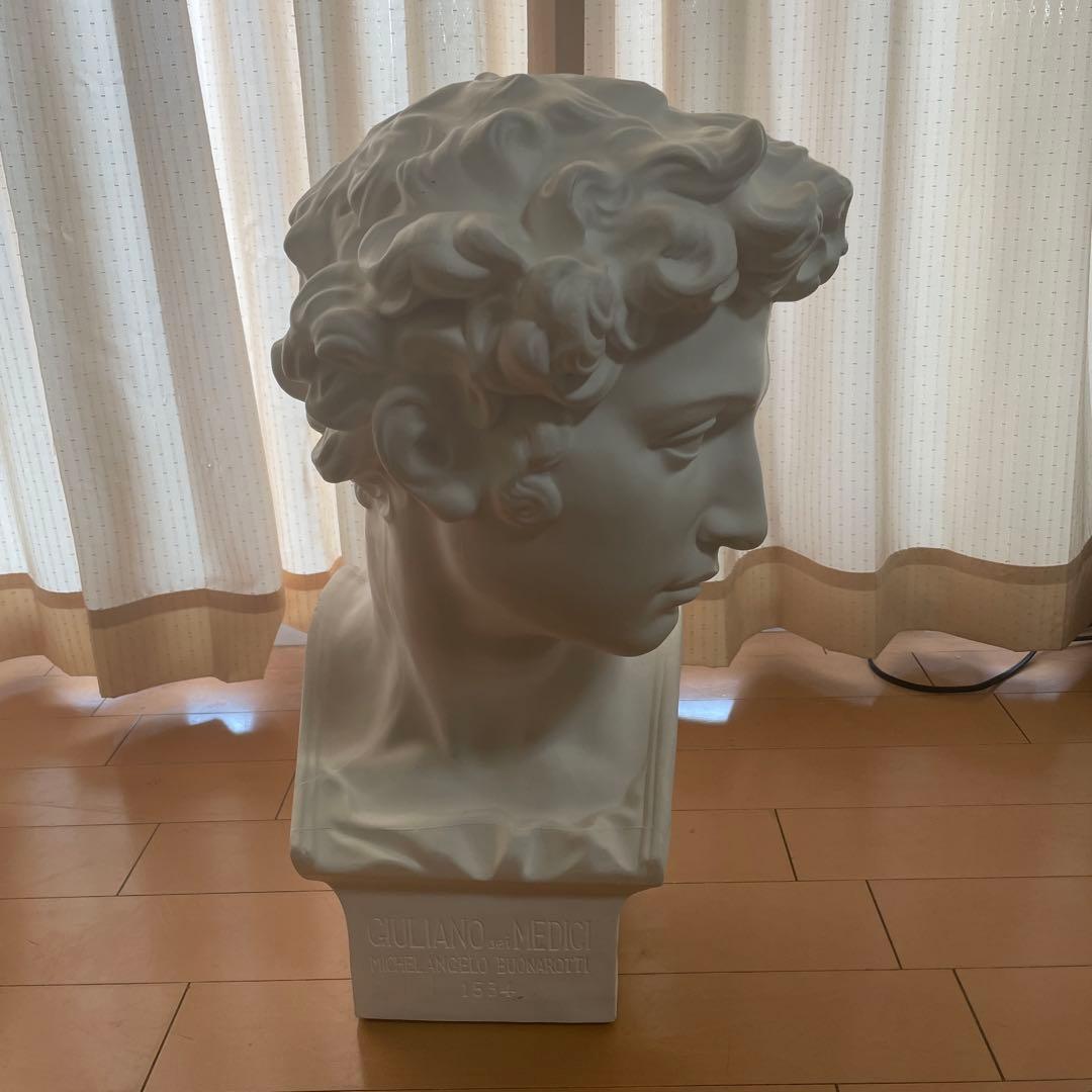 ジュリアーノ・デ・メディチ首像（ミケランジェロ作）石膏像 美術品 インテリア