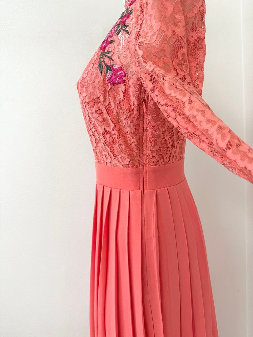 新品未使用⭐︎Little Mistress レースプリーツロングドレス M