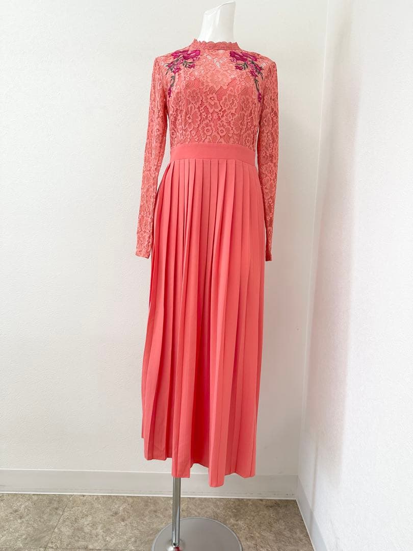 新品未使用⭐︎Little Mistress レースプリーツロングドレス M