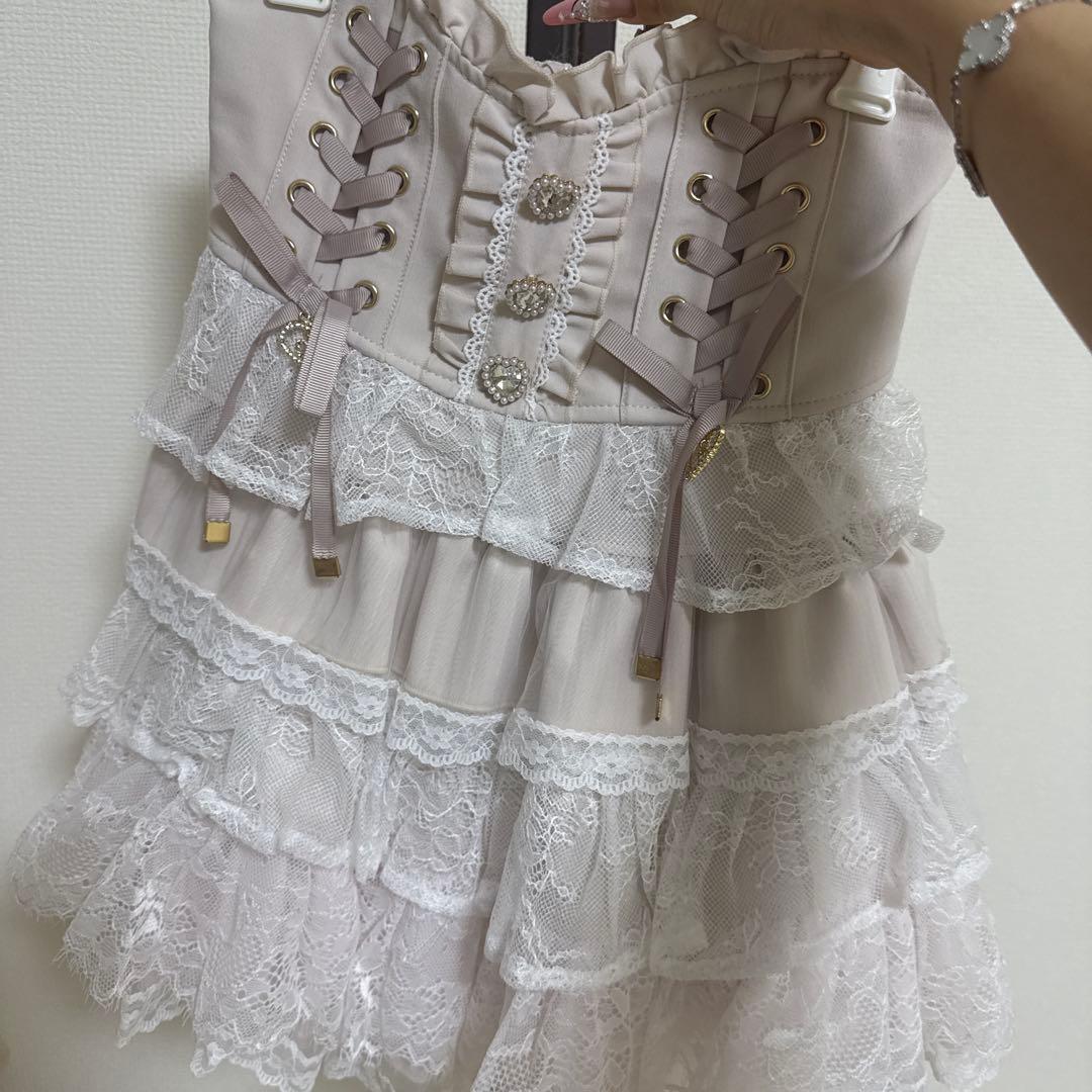 LIZLISA ティアードフリルスカパン ピンク