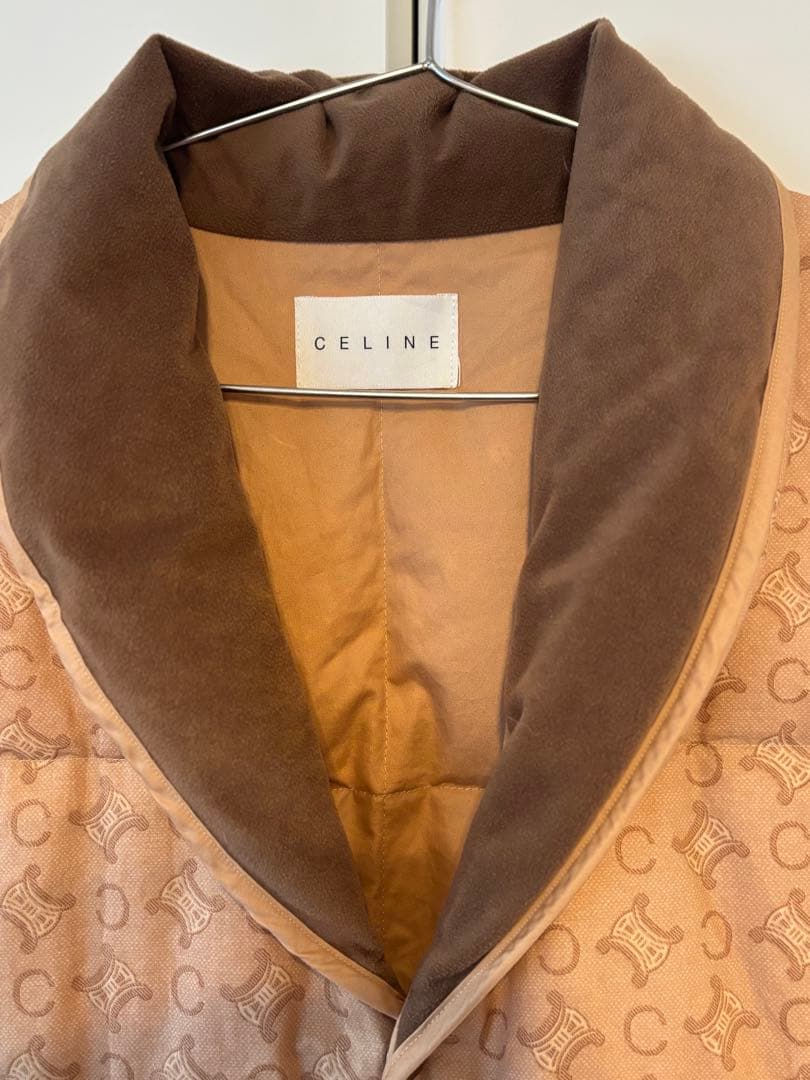 【CELINE】セリーヌ　マカダム柄 ダウンベスト 西川ダウン 男女兼用