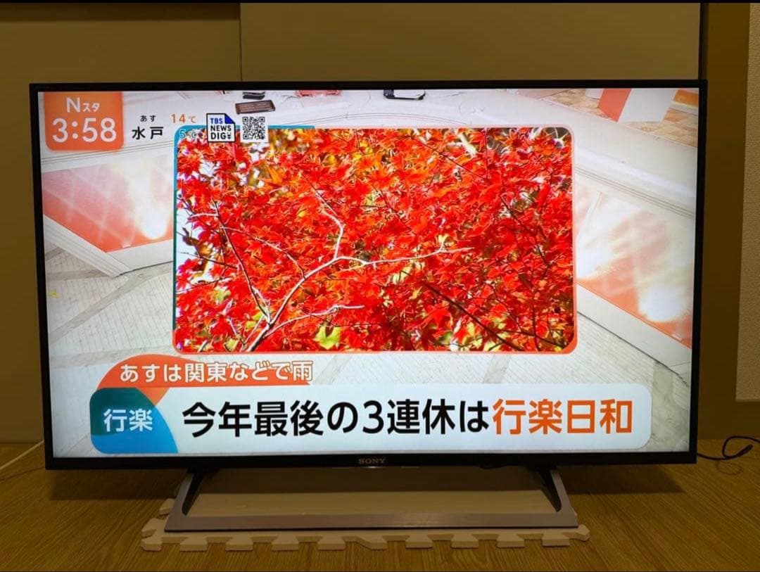 ソニー　KJ-43X8000E 43型2018年製⭕️地上 BS/CS動画可テレビ
