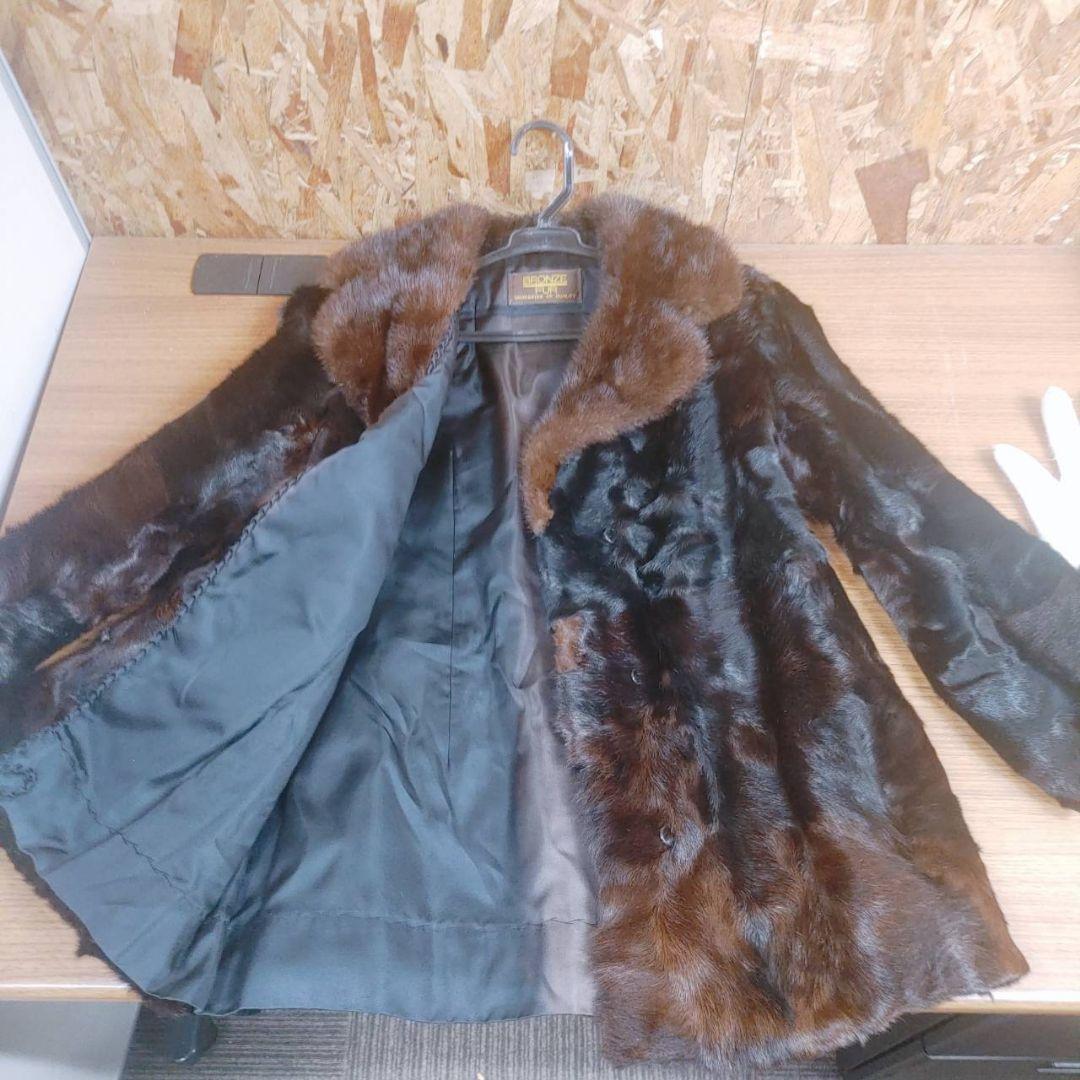 毛皮コート サイズ11 ブラウン系　ミンク